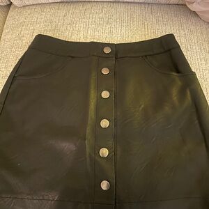 Cotton On Black Button-Up Mini Skirt